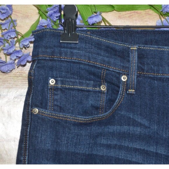 Levi's 505 Ladies Dark Wash Straight Leg Jeans Size 8 29 X 30 Mid Rise Stretch - Picture 3 of 11